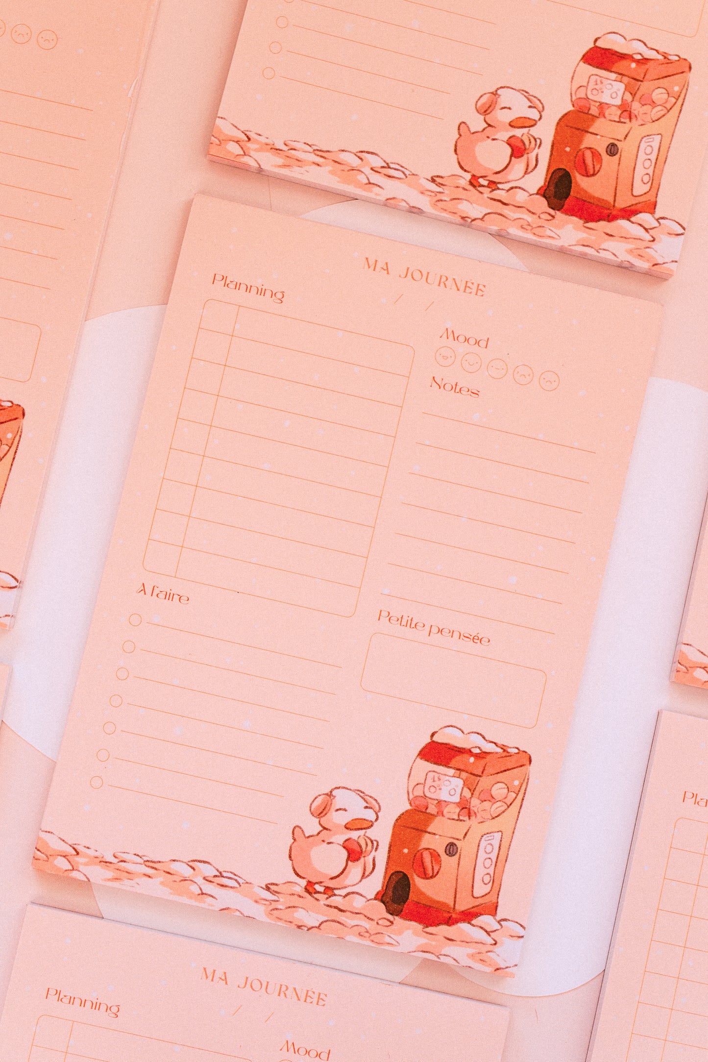 A5 Notepad - Cat and duck in Japan
