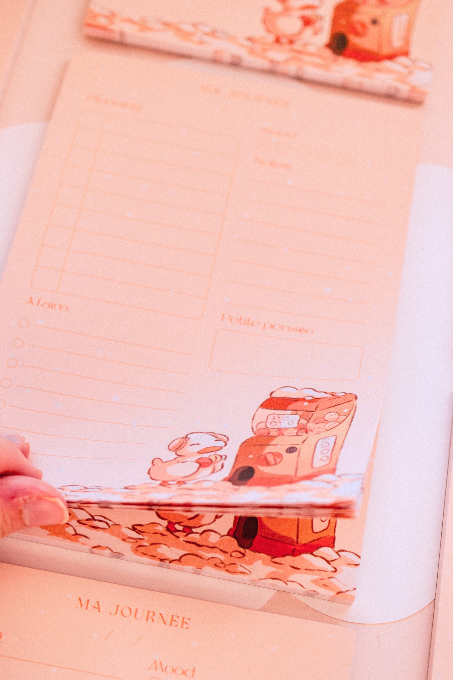 A5 Notepad - Cat and duck in Japan