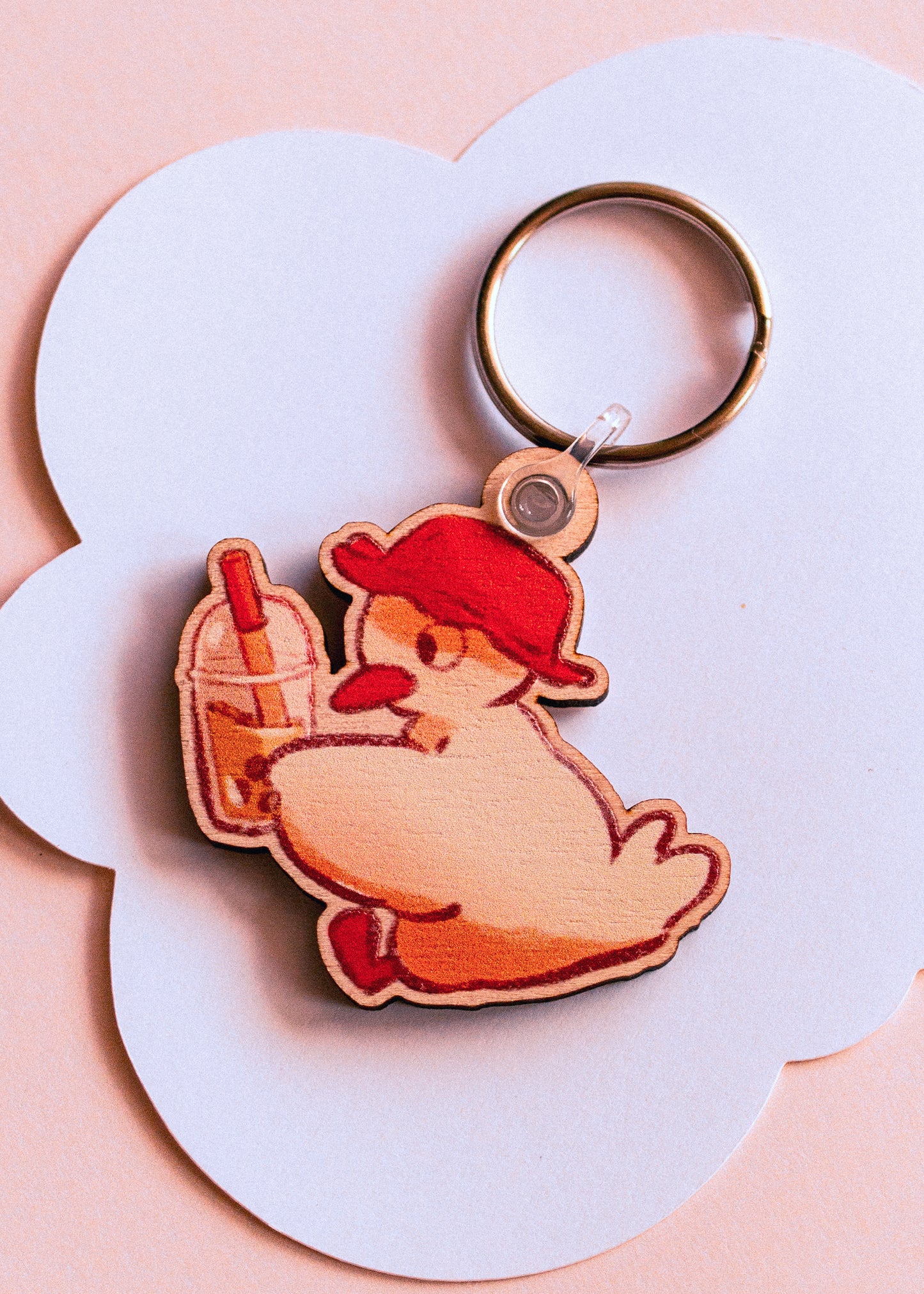 Key ring - Bubble tea duck