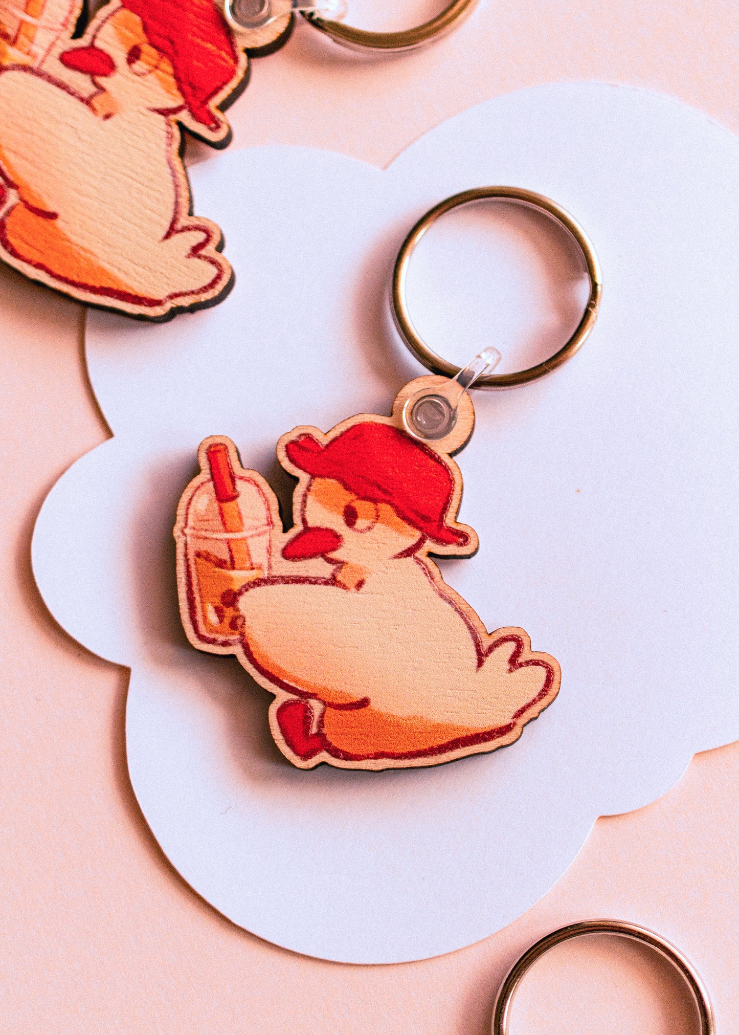Key ring - Bubble tea duck