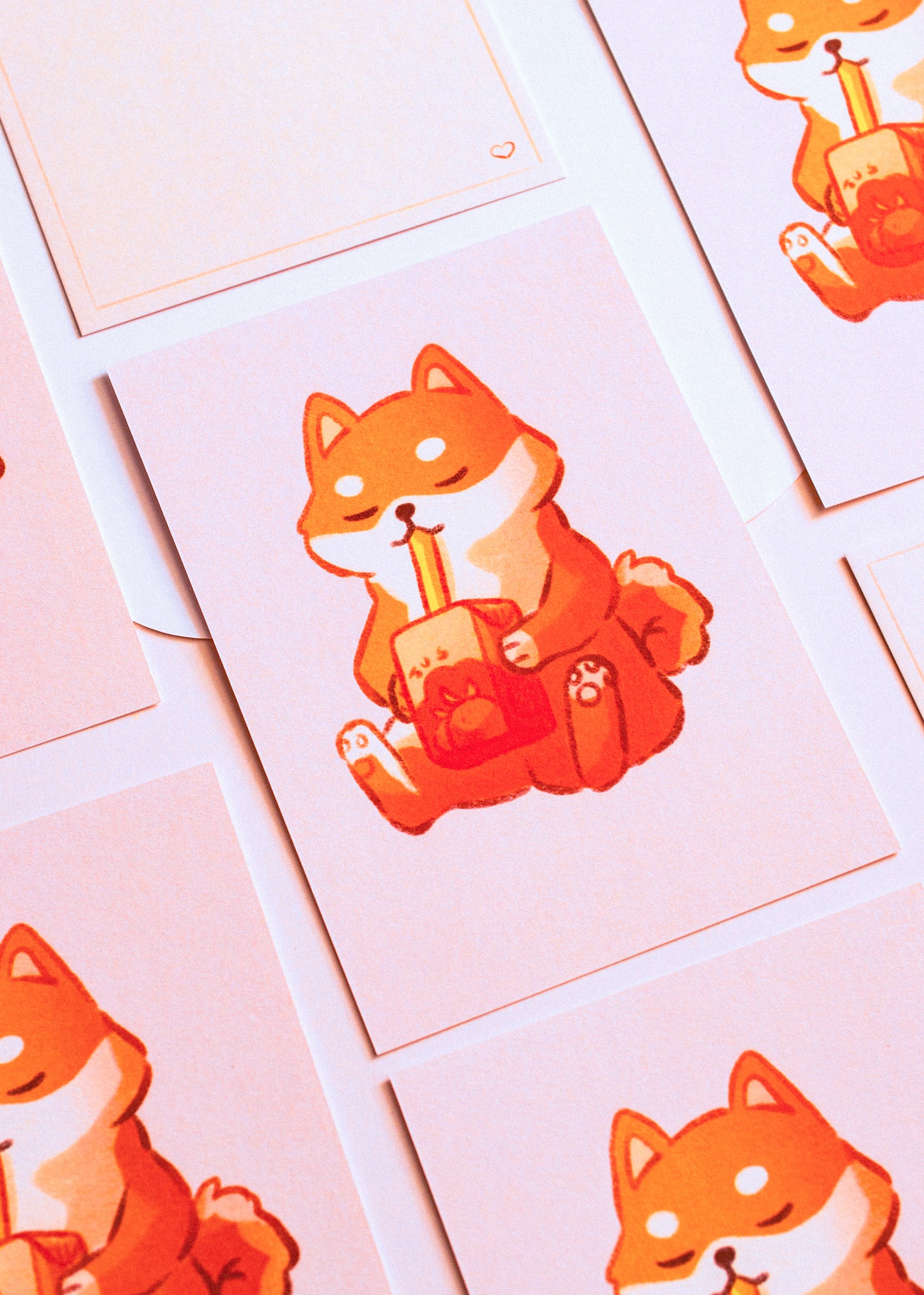 Mini prints - Shiba and his juice