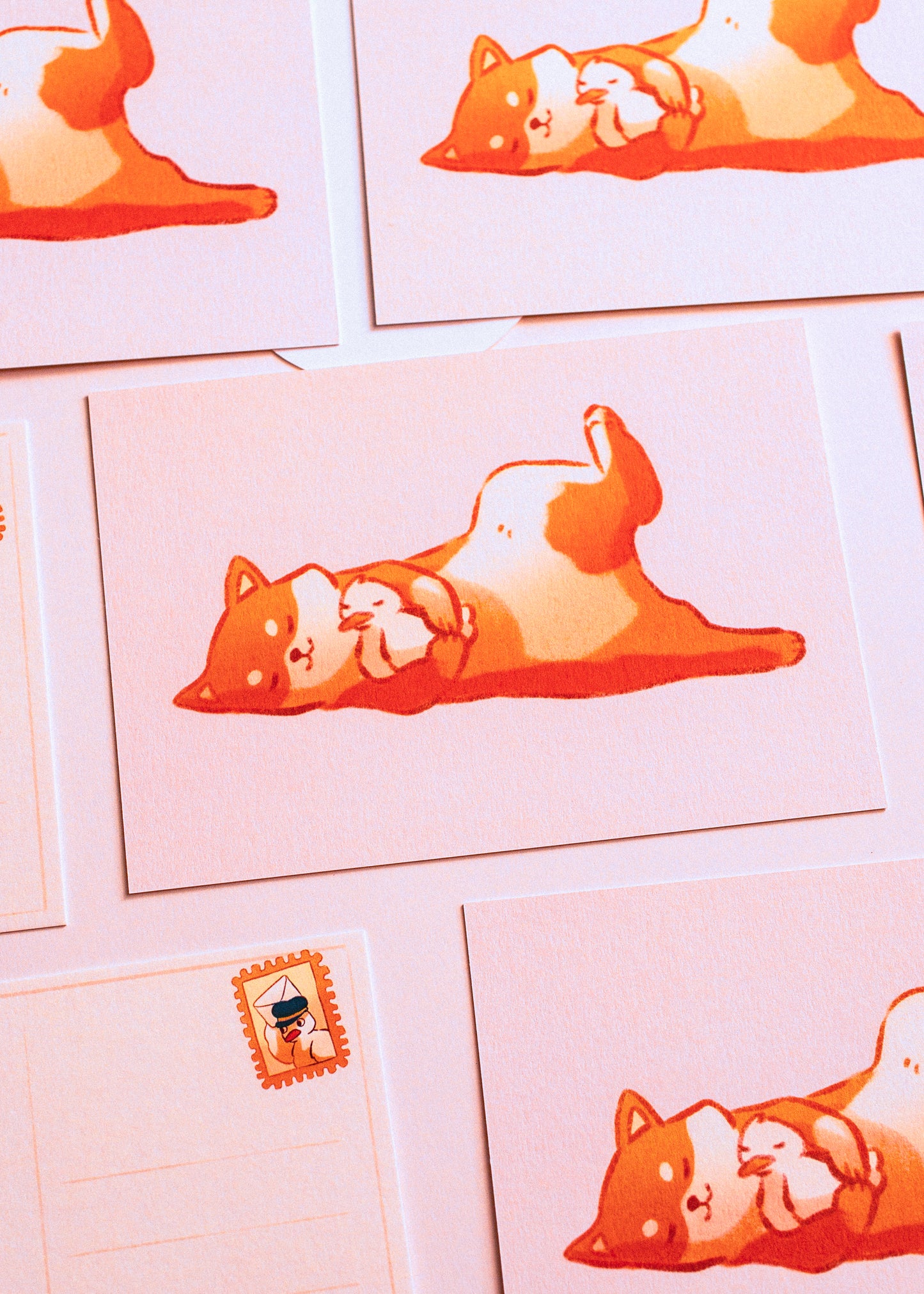 Mini prints - Shiba lying with Duck breast