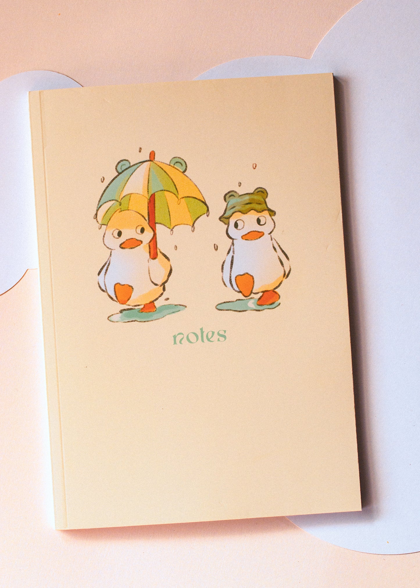 Carnet - canard sous la pluie