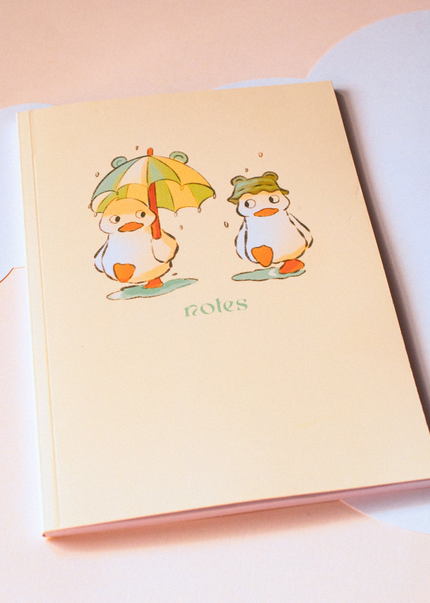 Carnet - canard sous la pluie