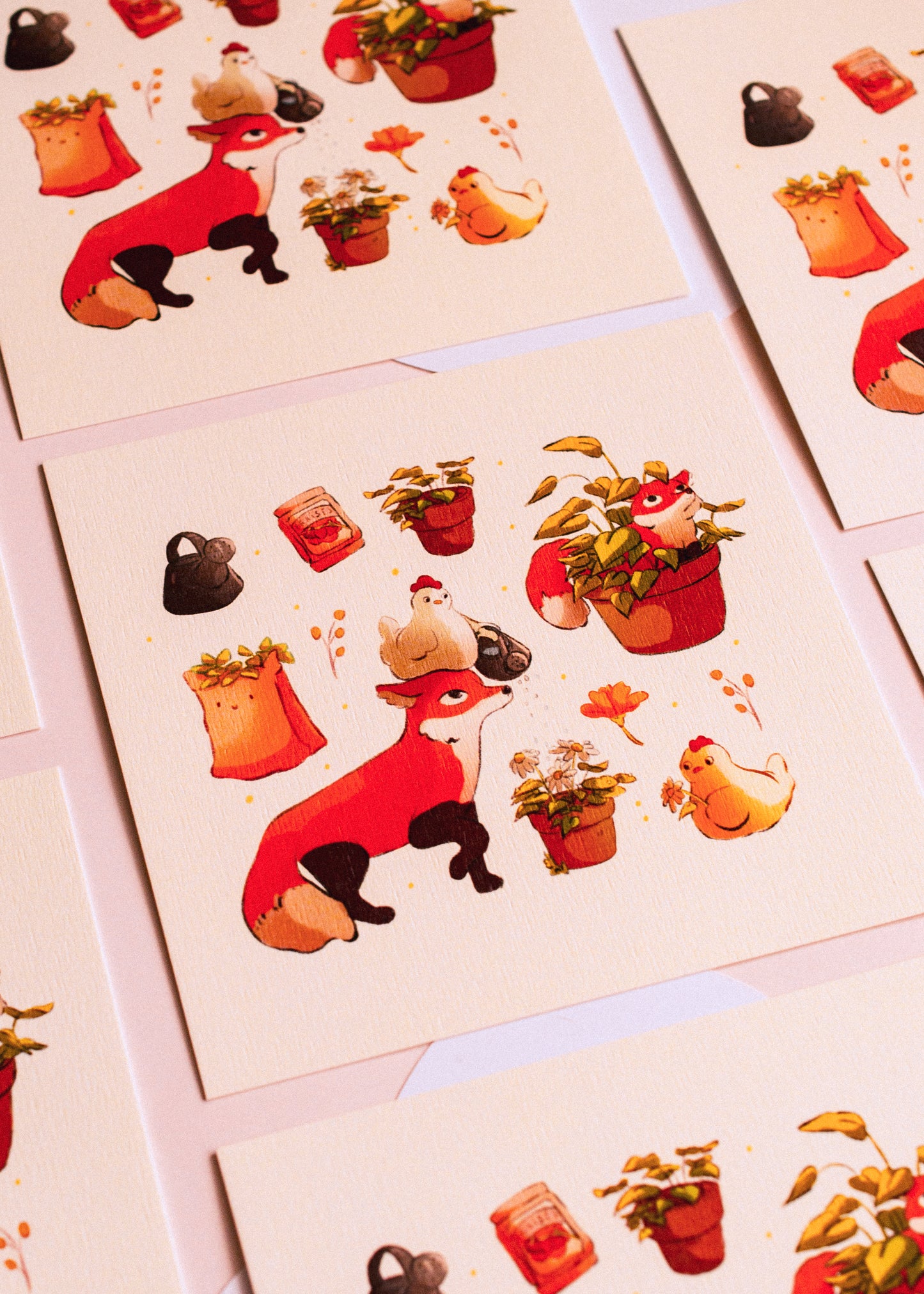 Print - Spring Foxes