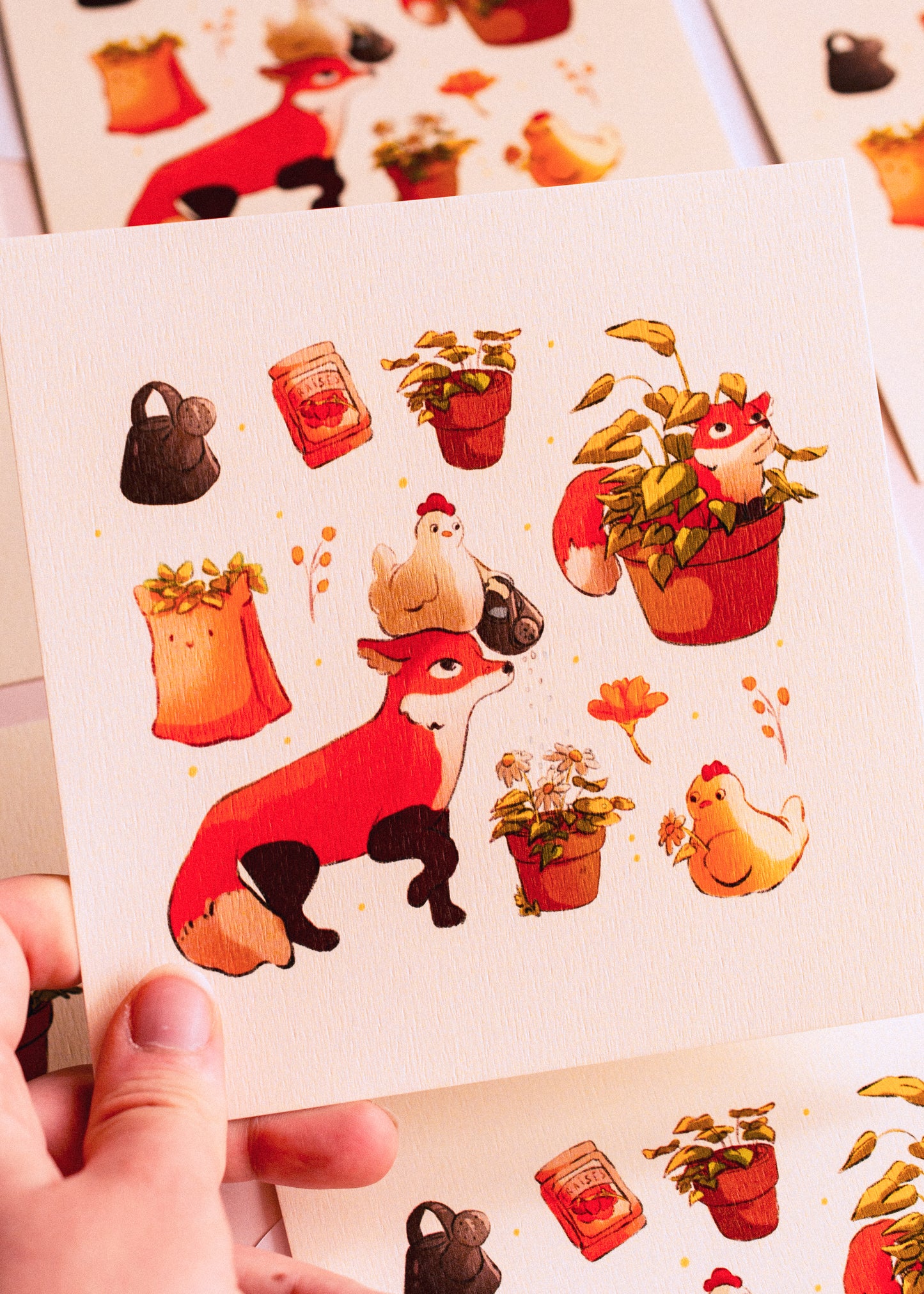 Print - Spring Foxes