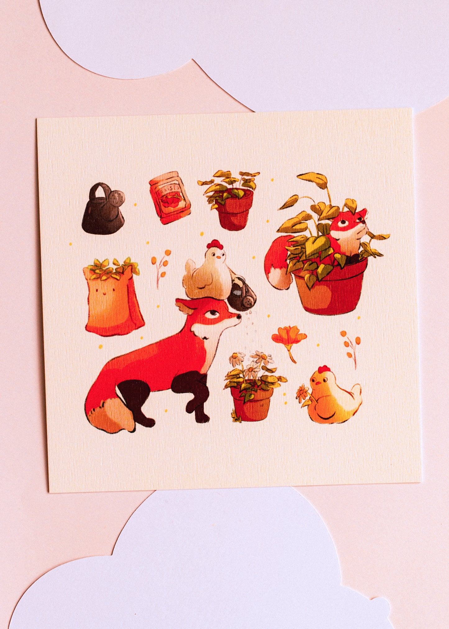 Print - Spring Foxes