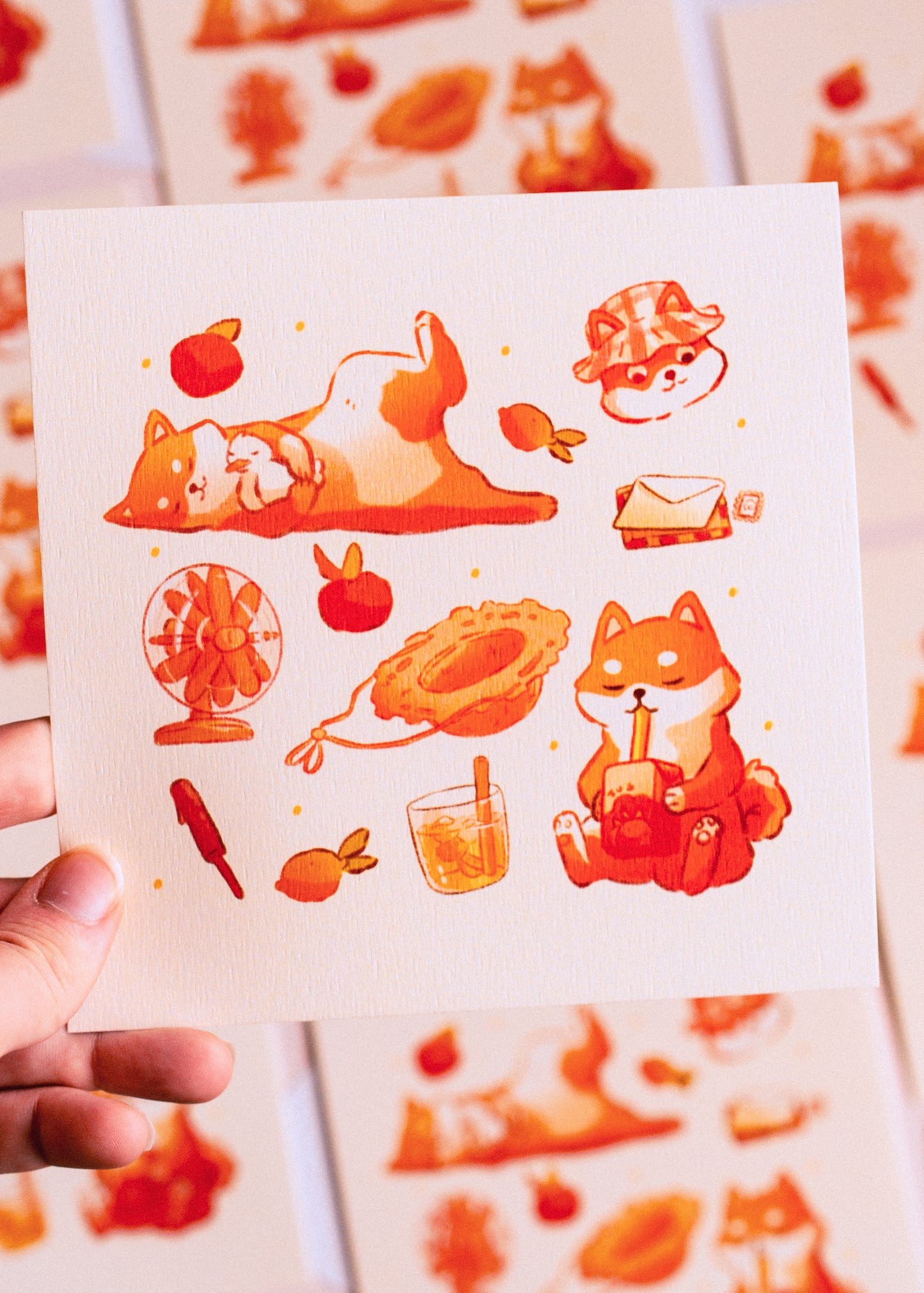 Print - Summer Shibas