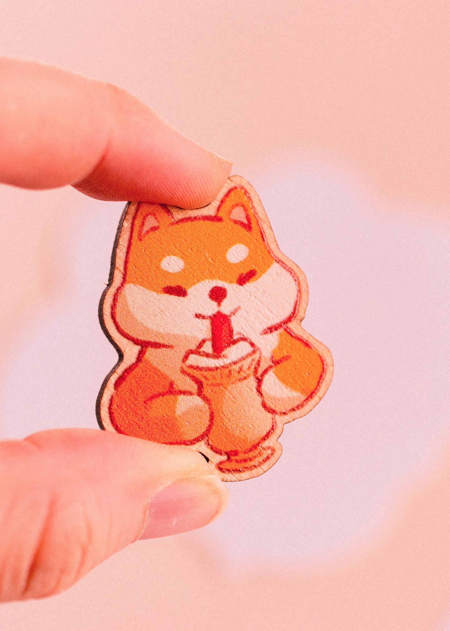 Magnet - Shiba chocolat chaud