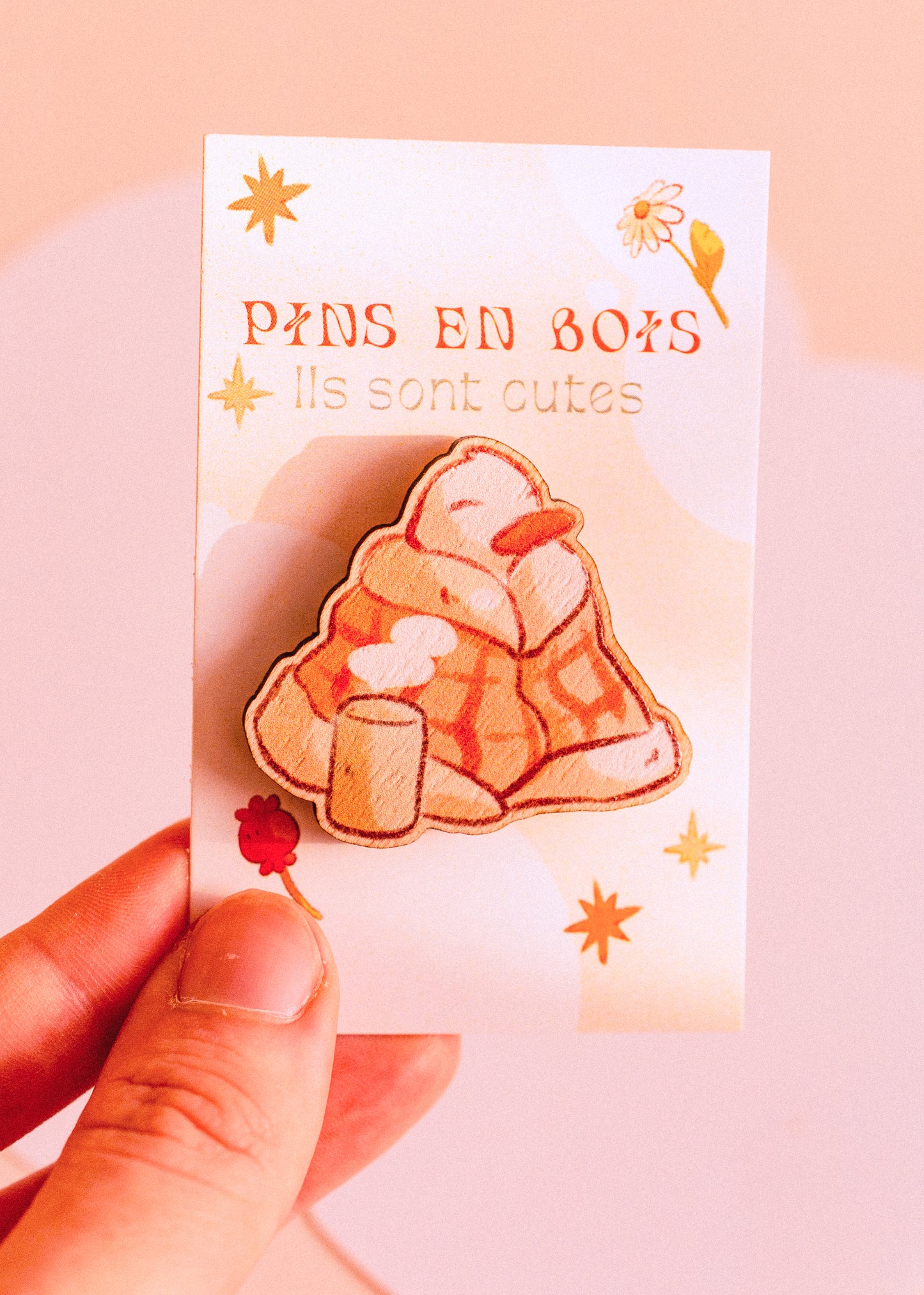 Wooden pins - Plaid duck