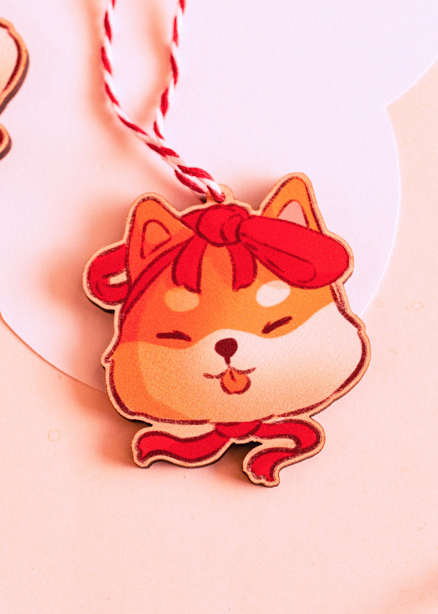 Ornament - Shiba ribbon