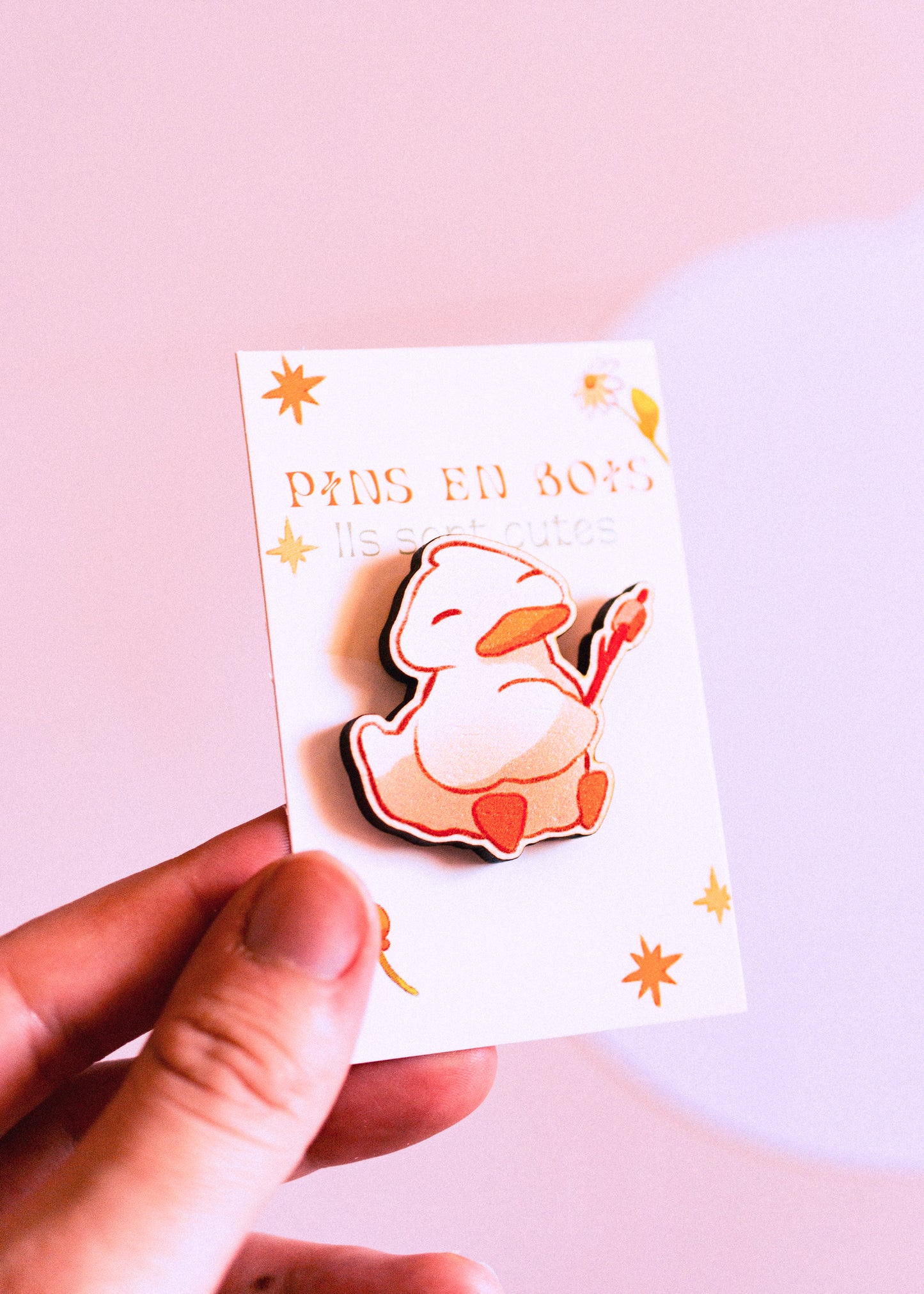 Wooden pins - Bubble tea duck