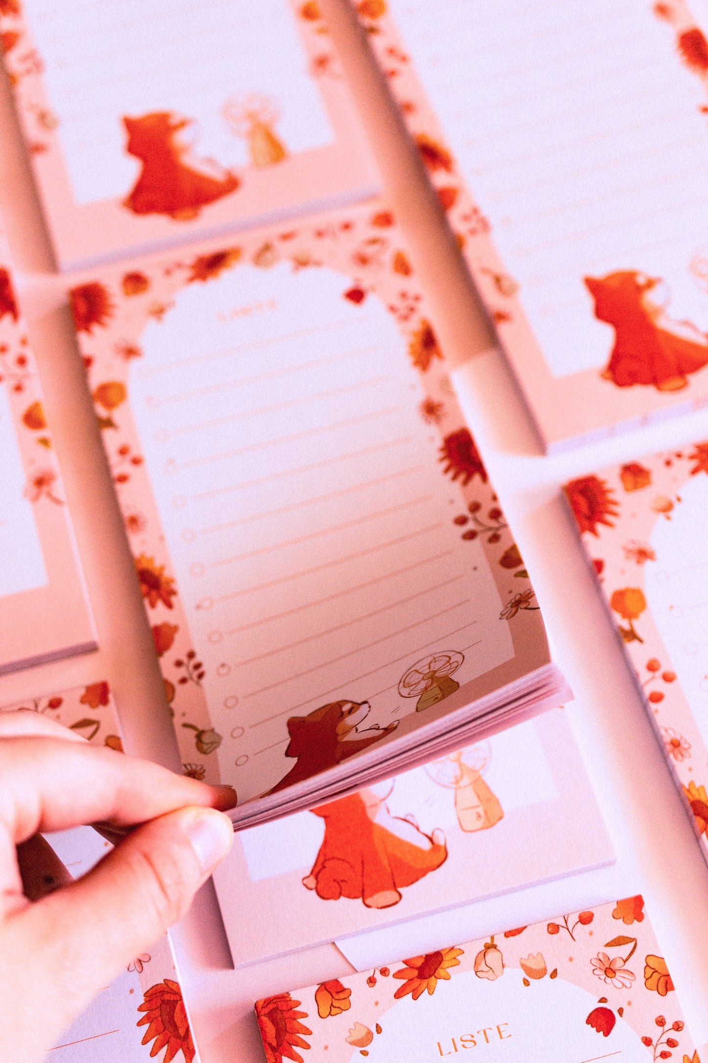 Long notepad - Spring ducks
