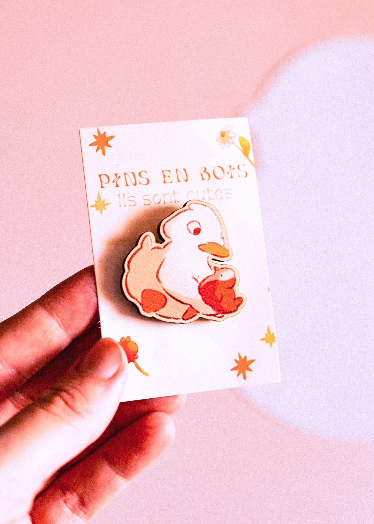 Wooden pins - Bubble tea duck