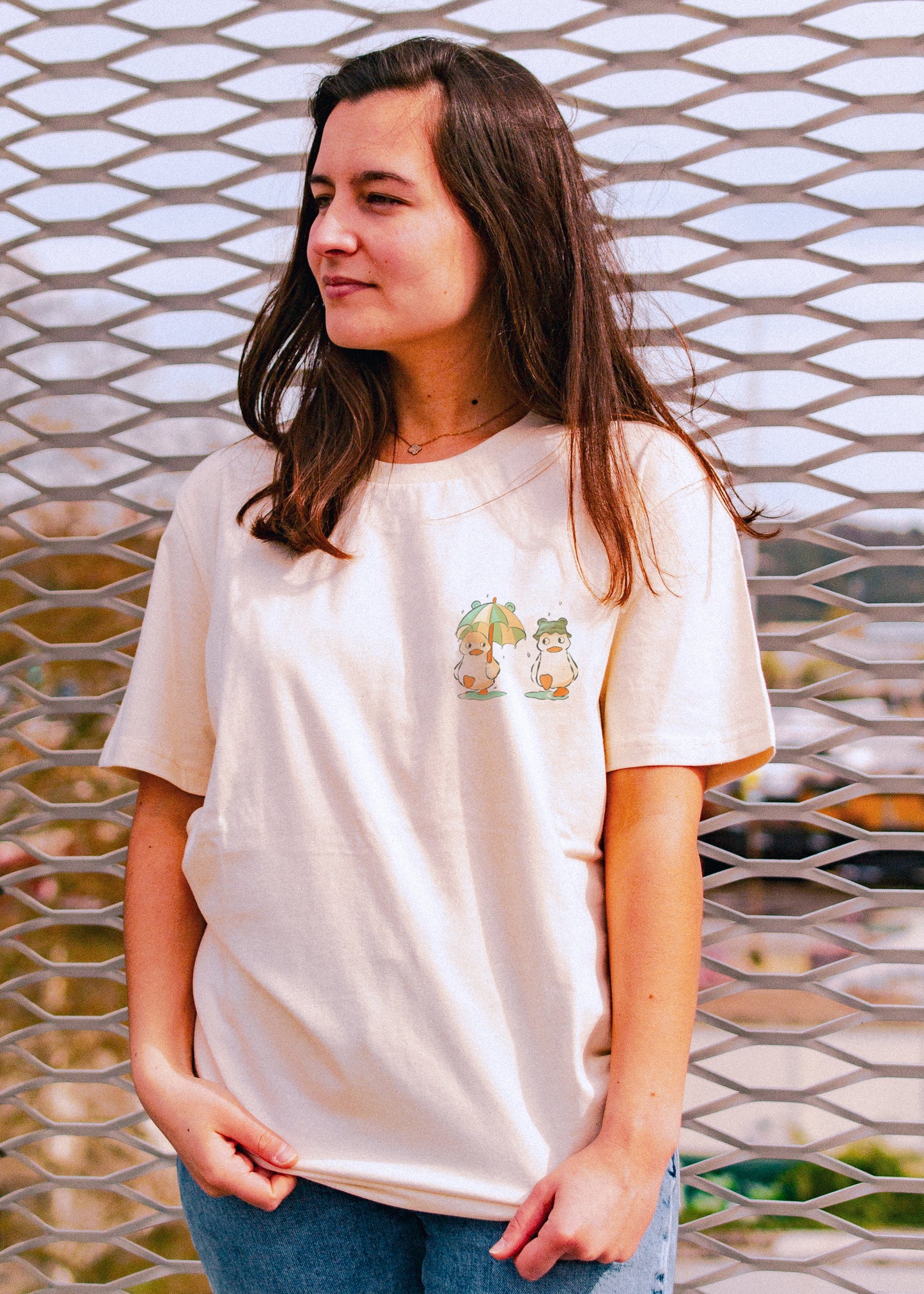 UNISEX T-shirt - Ducks in the rain