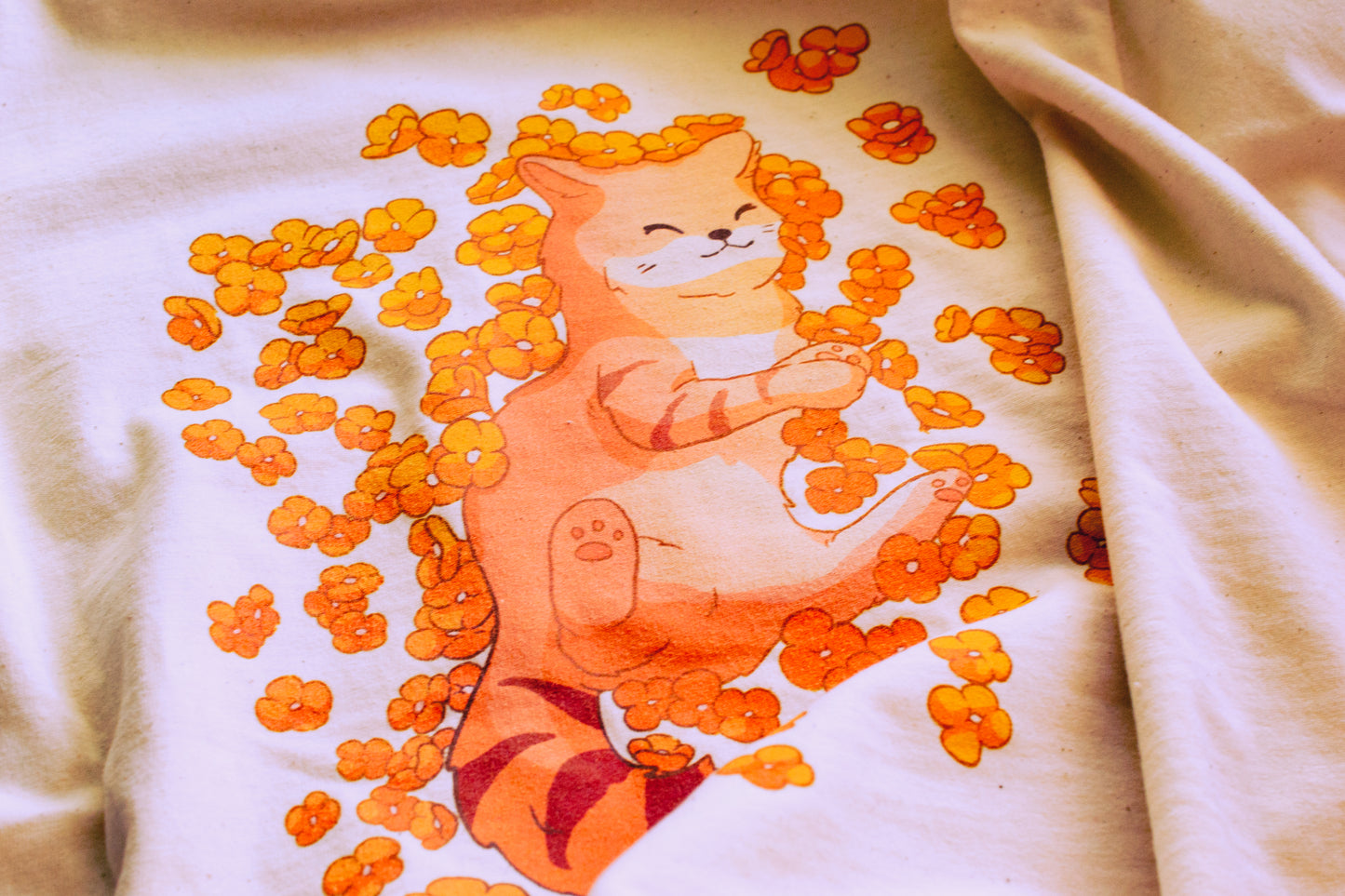UNISEX t-shirt - Flower cat