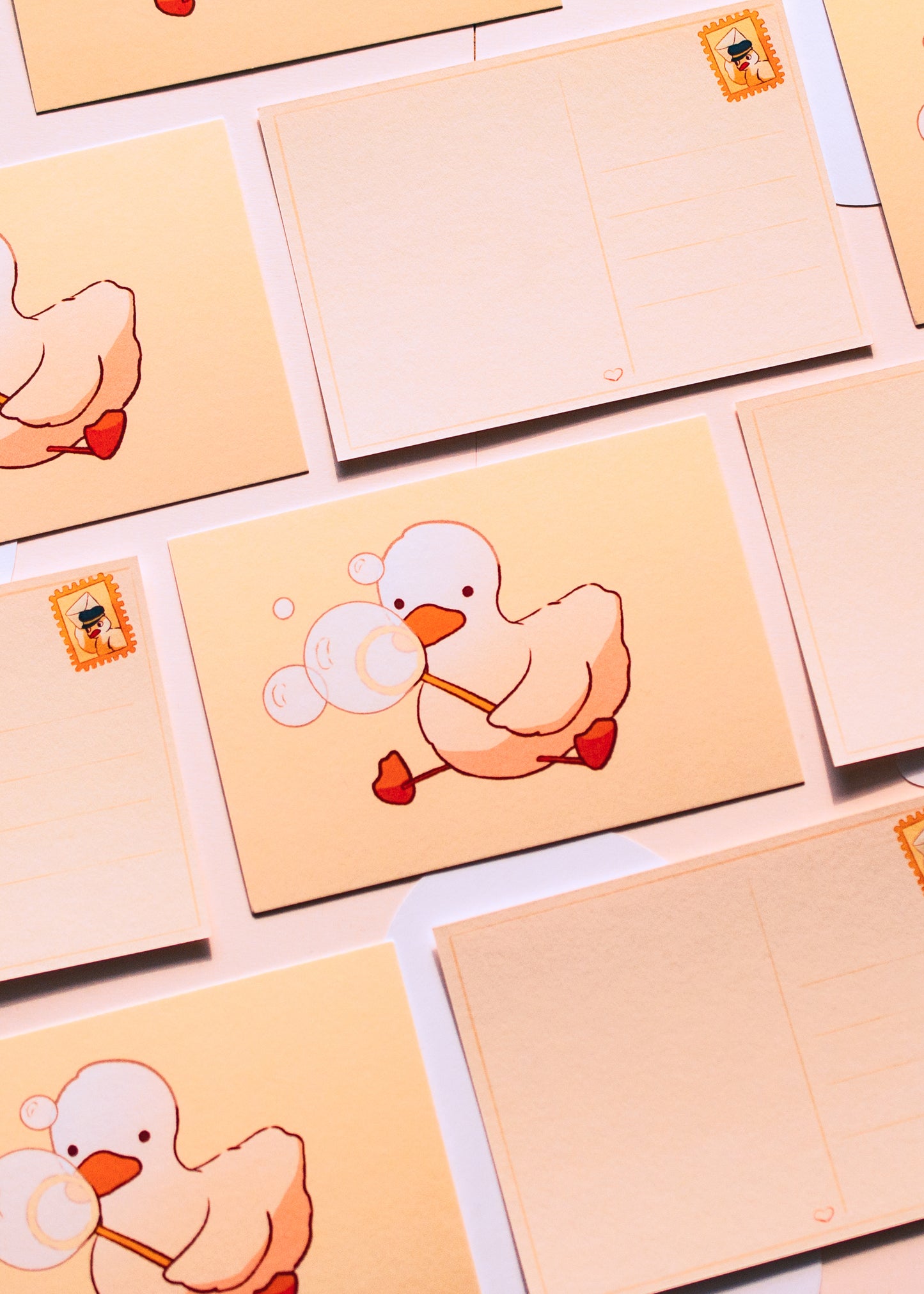 Mini prints - Duck blowing bubbles