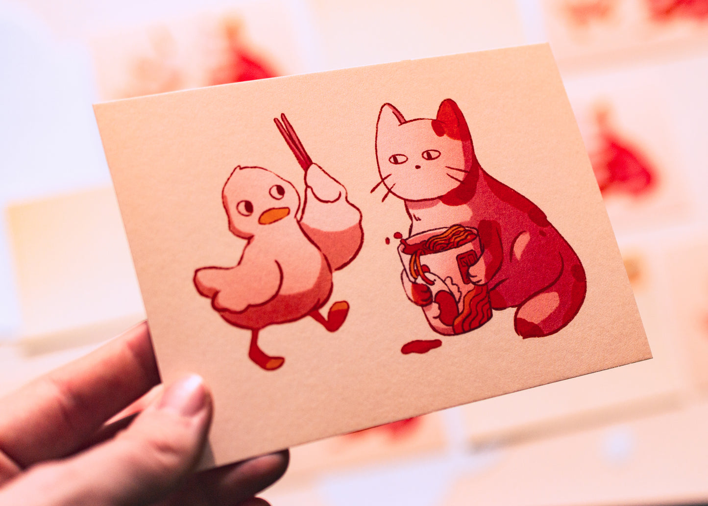 Mini prints - Noodle thief duck