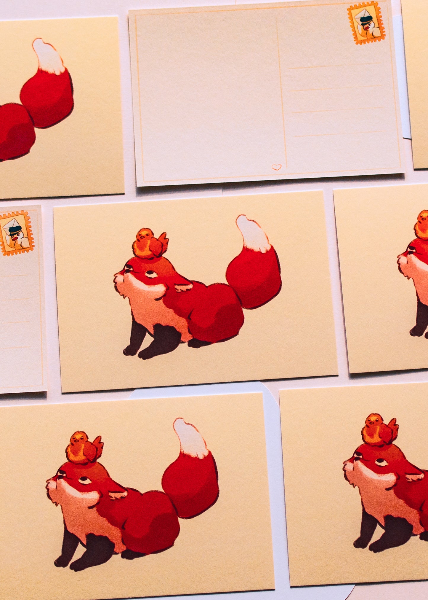 Mini prints - Fox and his bird