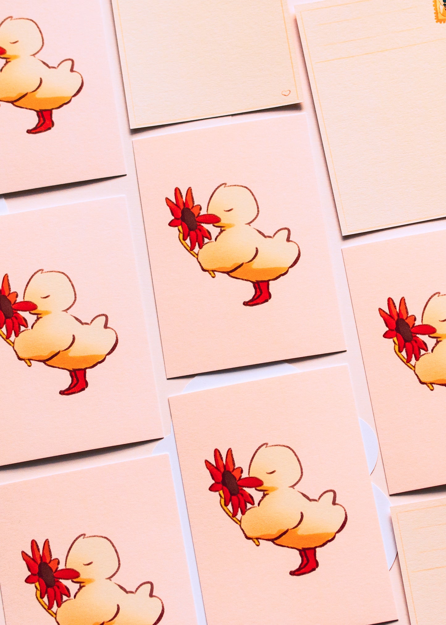 Mini prints - Sunflower duck