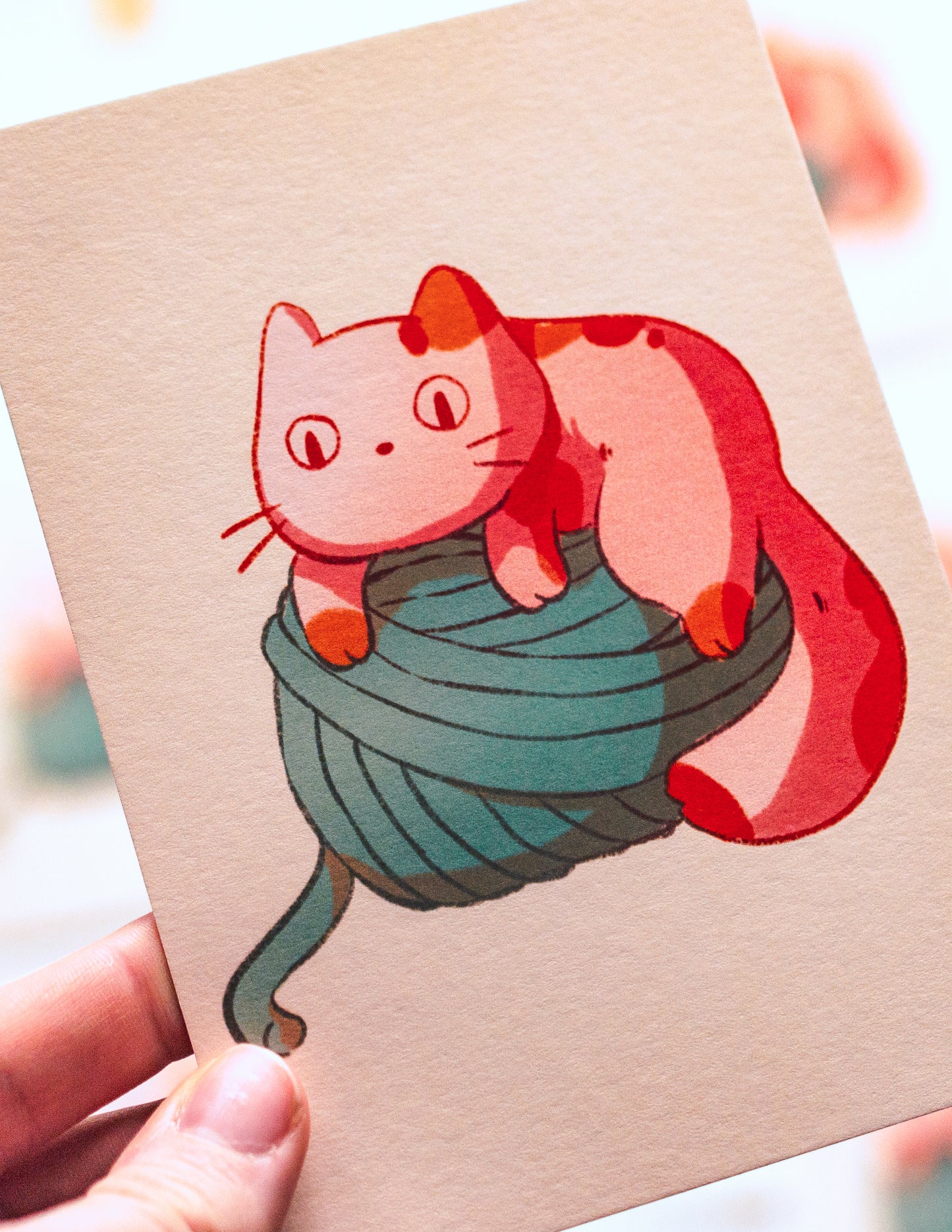 Mini prints - Cat ball of wool