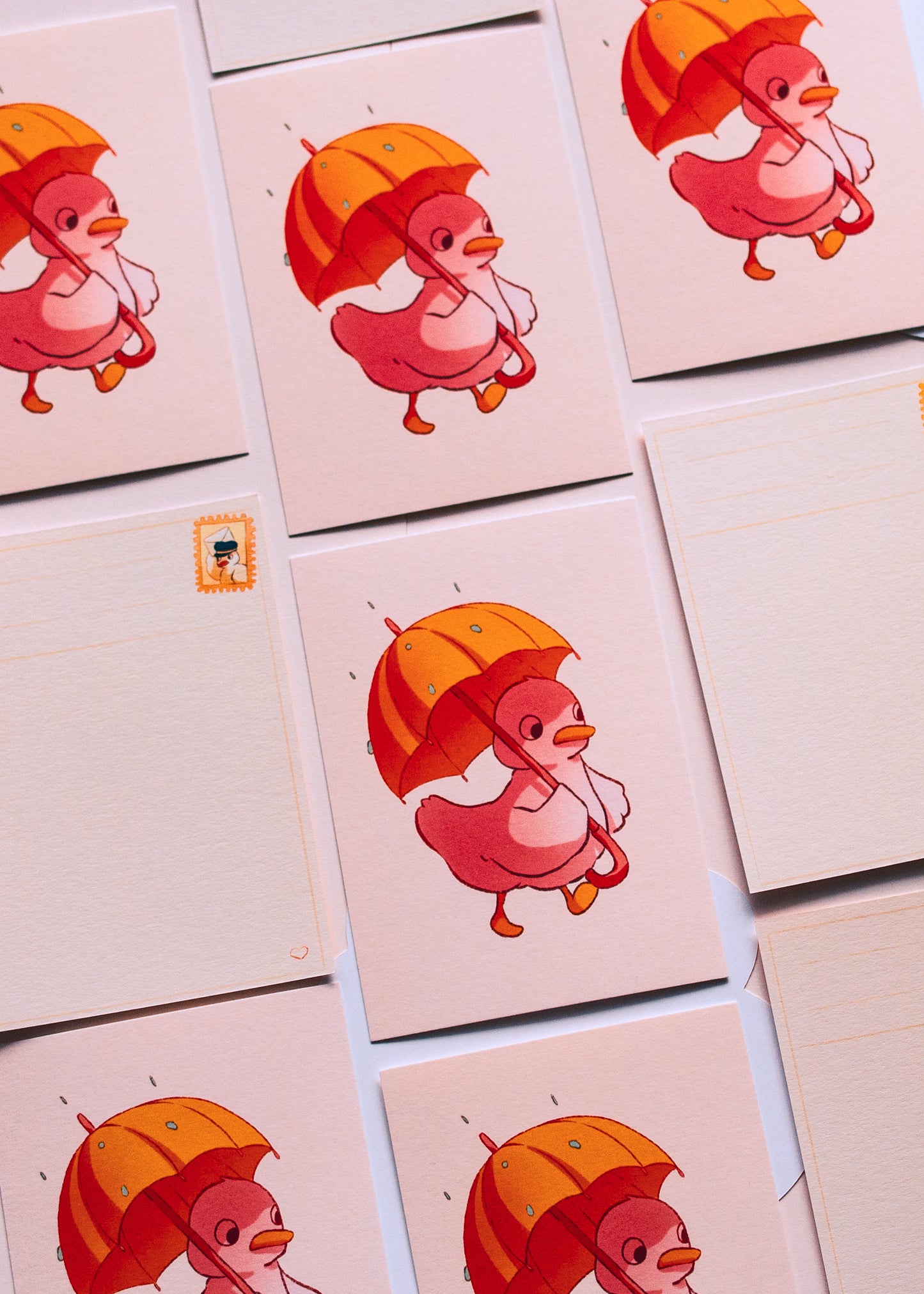 Mini prints - Umbrella duck