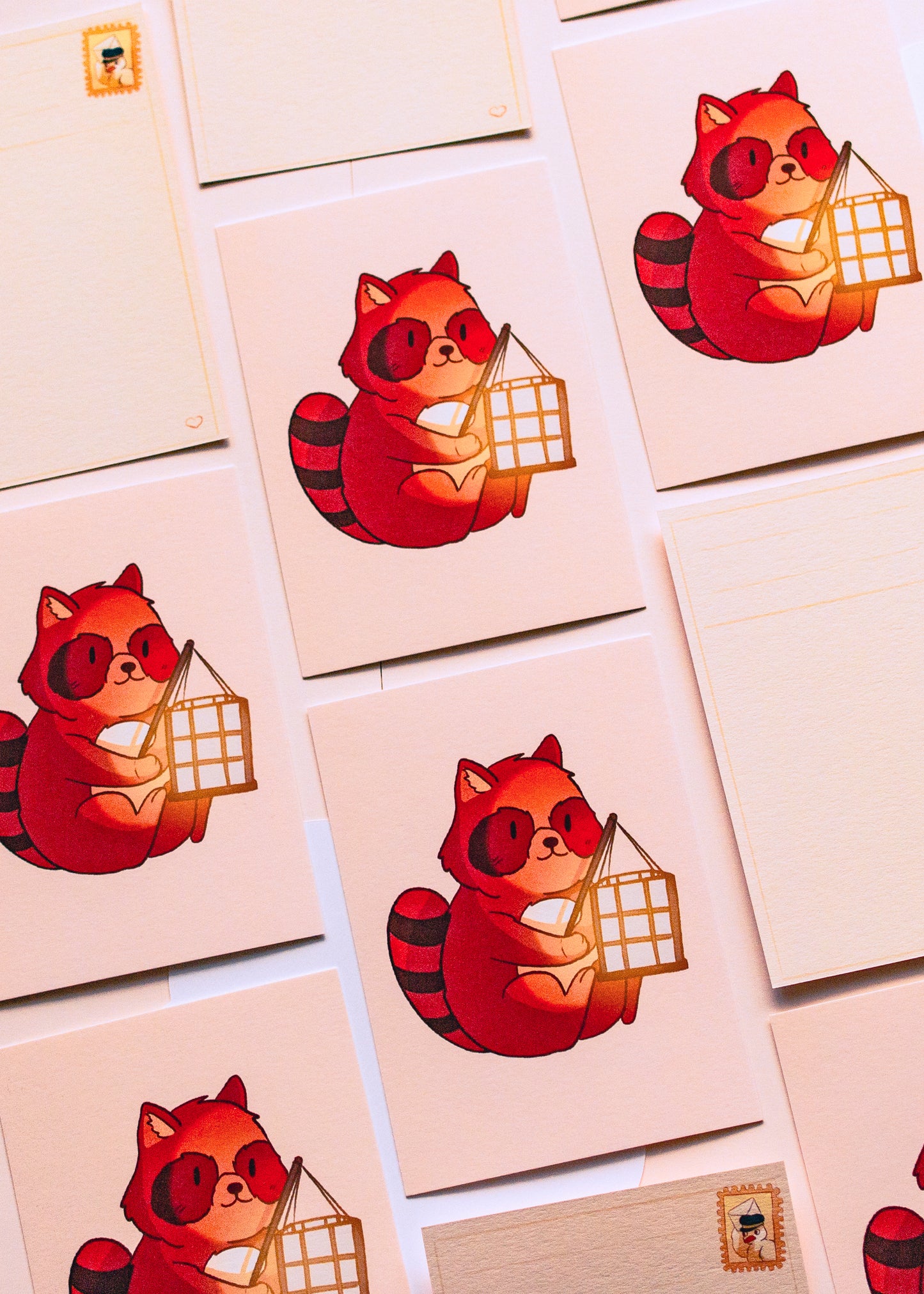 Minis prints - Tanuki et son lampion