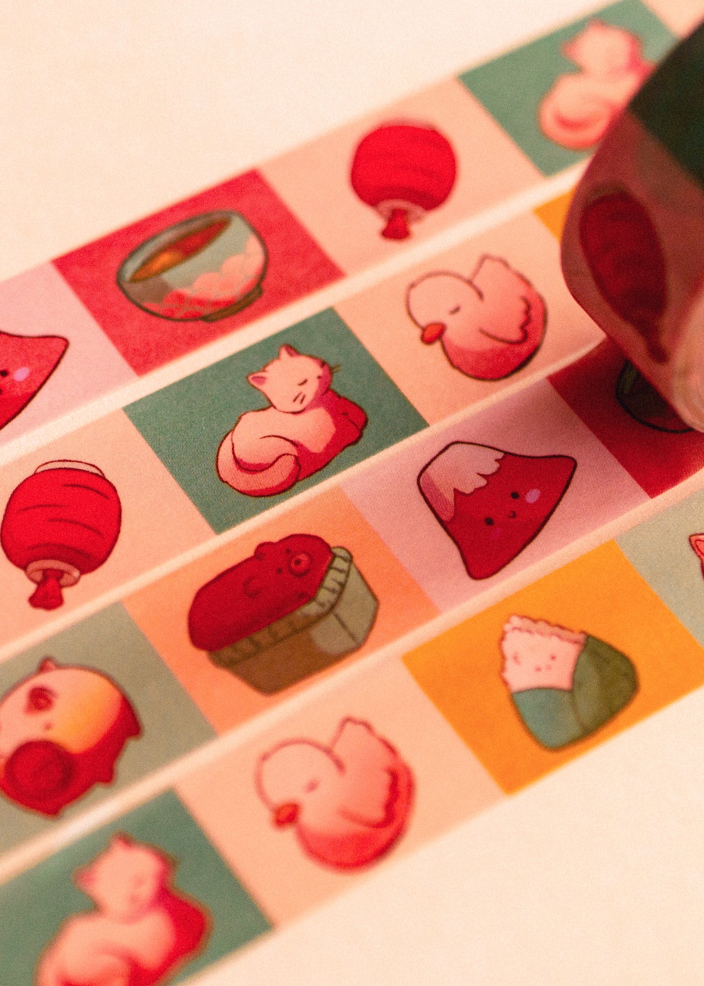 Washi tape - Duck and cat in Japan