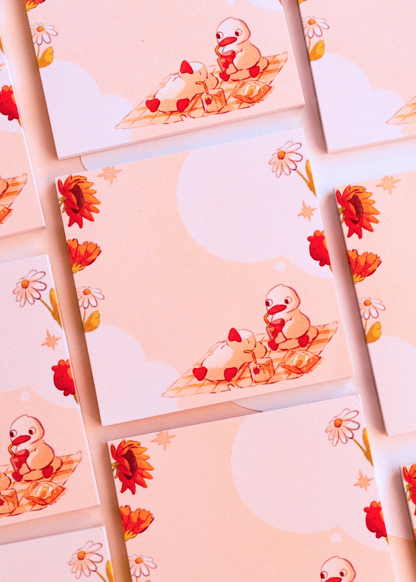 Square notepad - Spring ducks