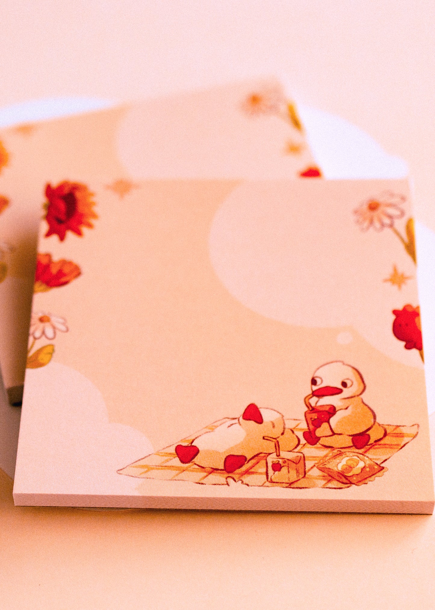 Square notepad - Spring ducks