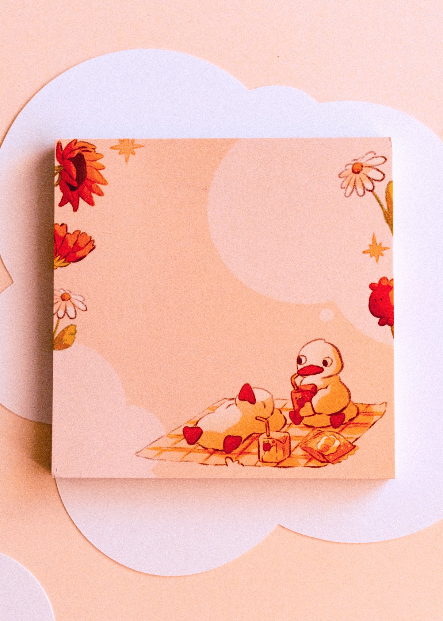 Square notepad - Spring ducks