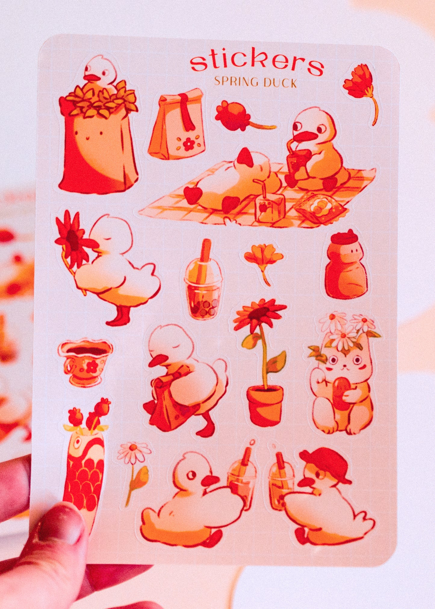 Sticker sheet - Spring ducks