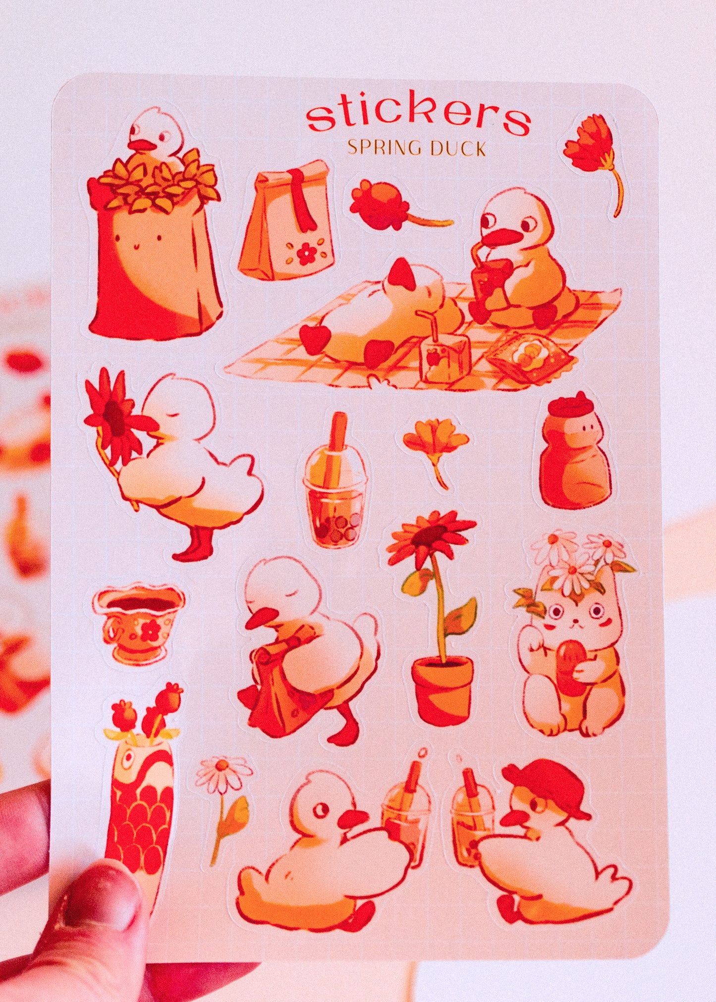 Sticker sheet - Spring ducks