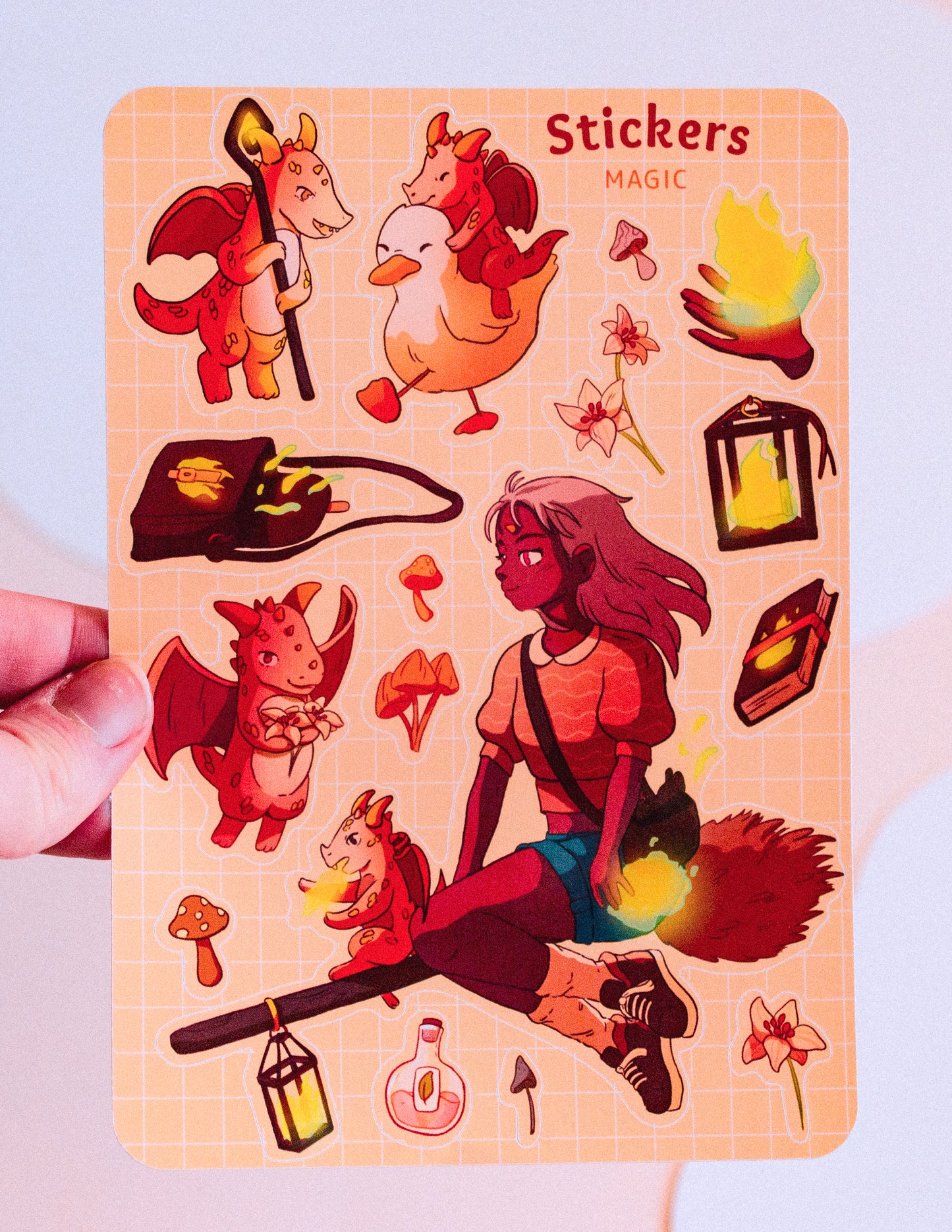 Feuille de stickers - Magie des dragons