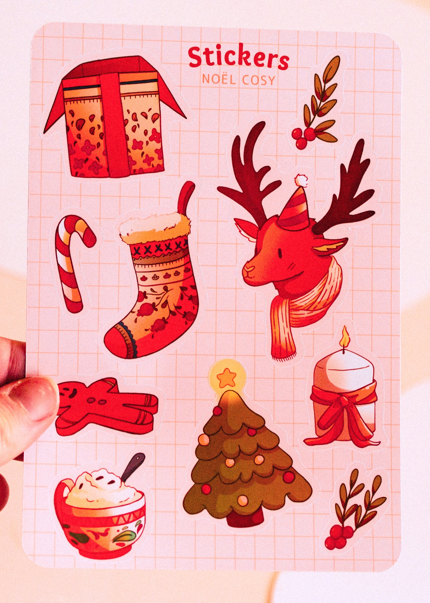 Feuille de stickers - Noel