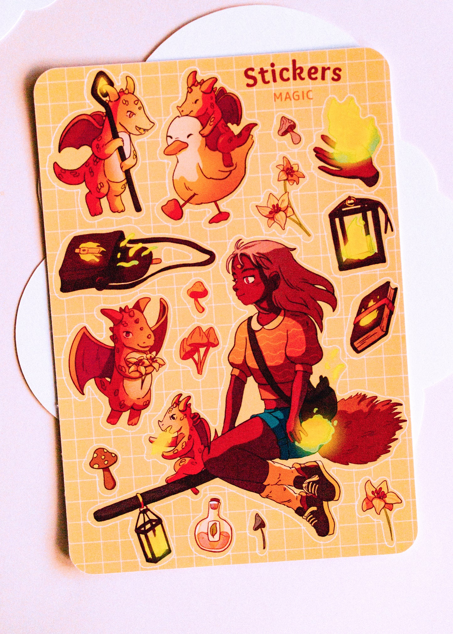 Feuille de stickers - Magie des dragons