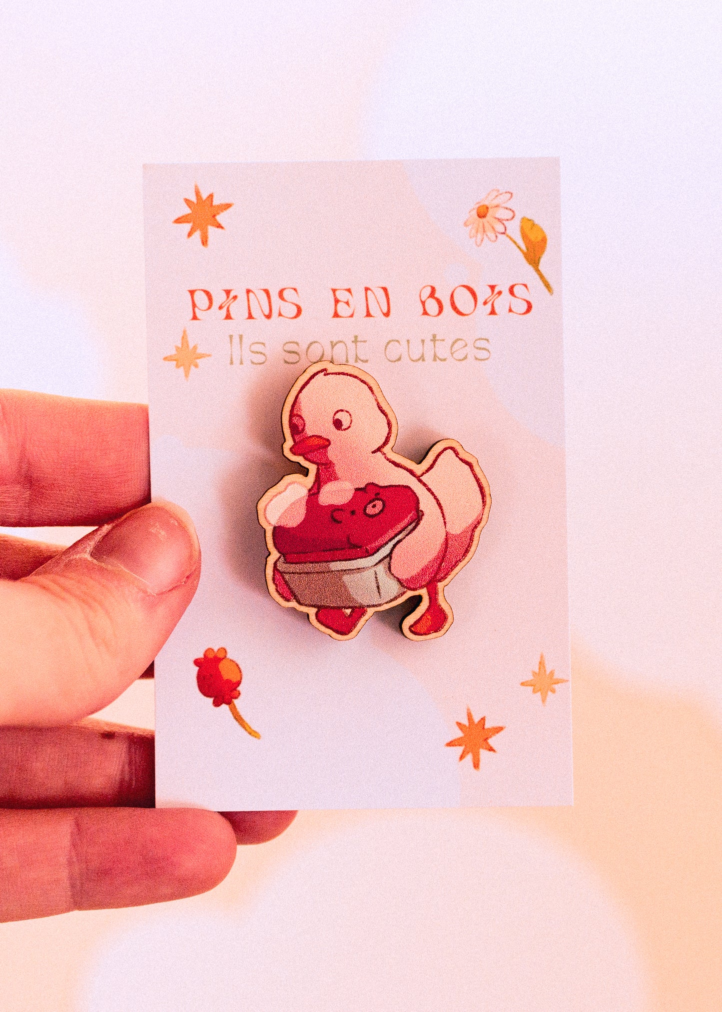 Wooden pins - Duck with his brioche