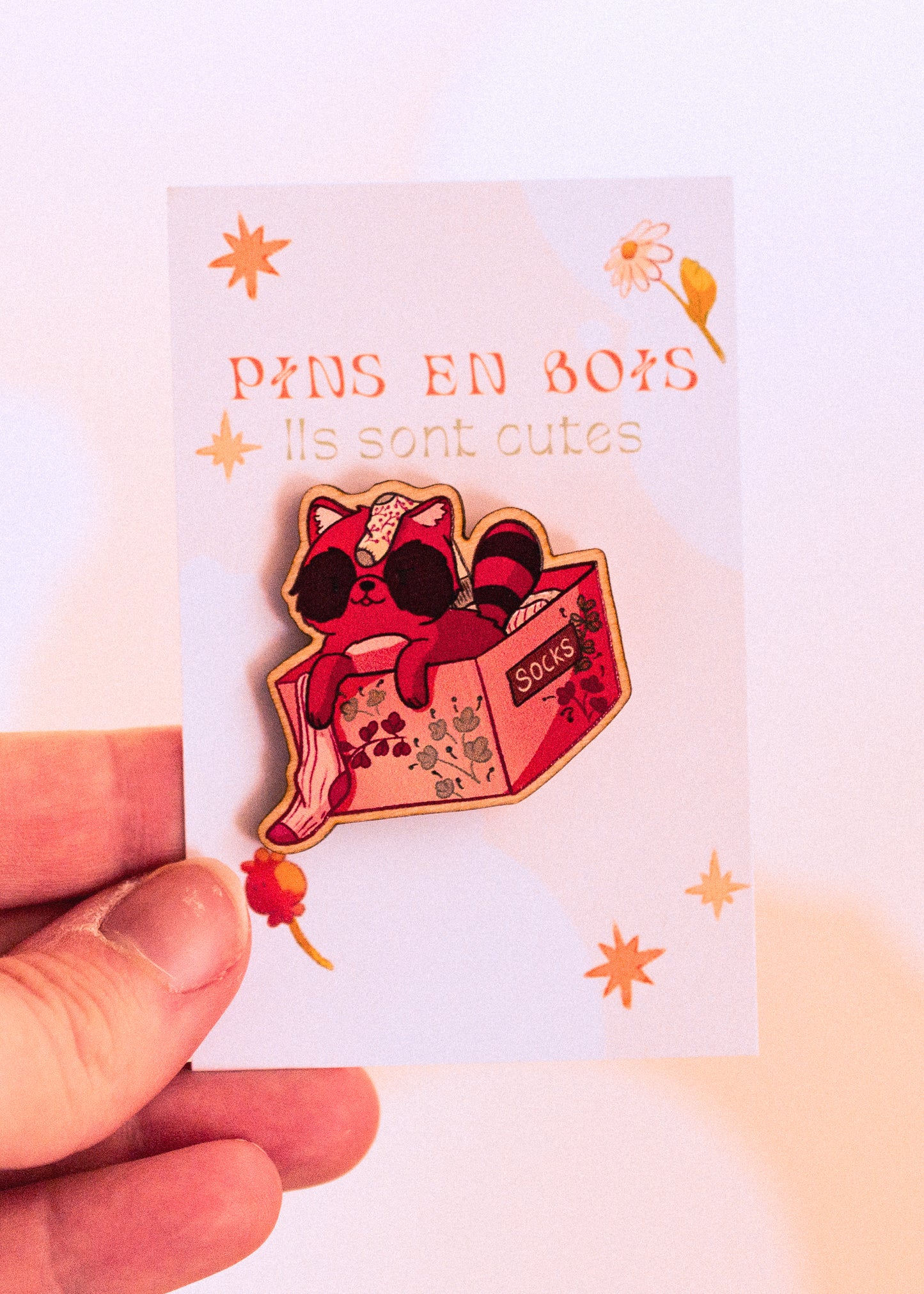 Wooden pins - Tanuki's socks