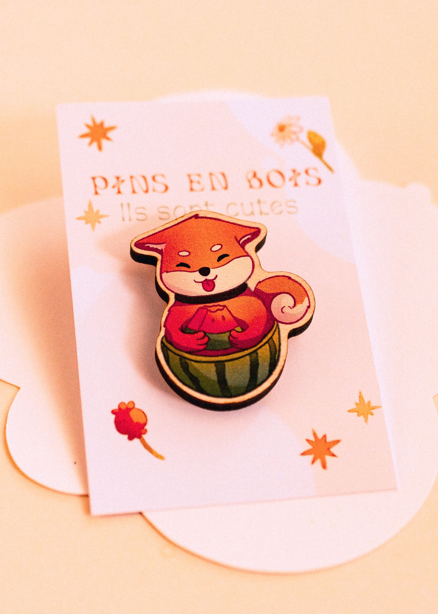 Pins en bois - Shiba