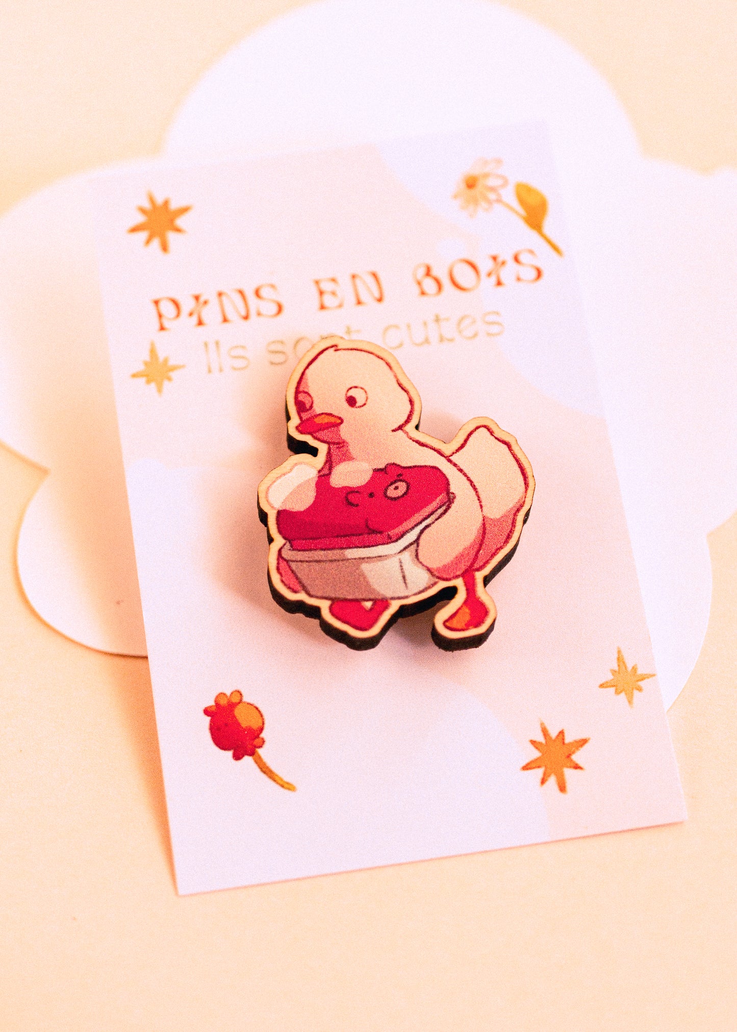 Wooden pins - Duck with his brioche