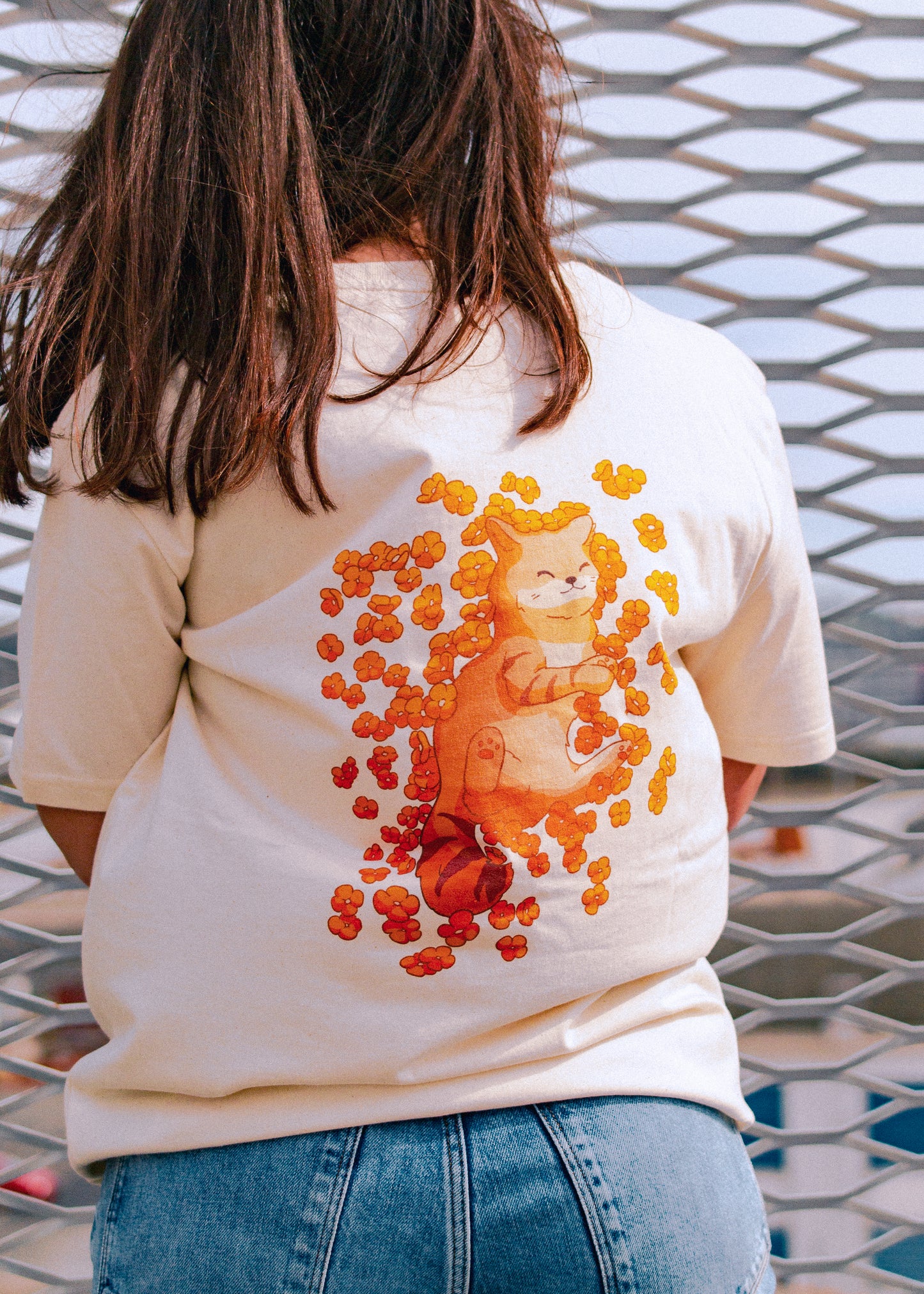UNISEX t-shirt - Flower cat