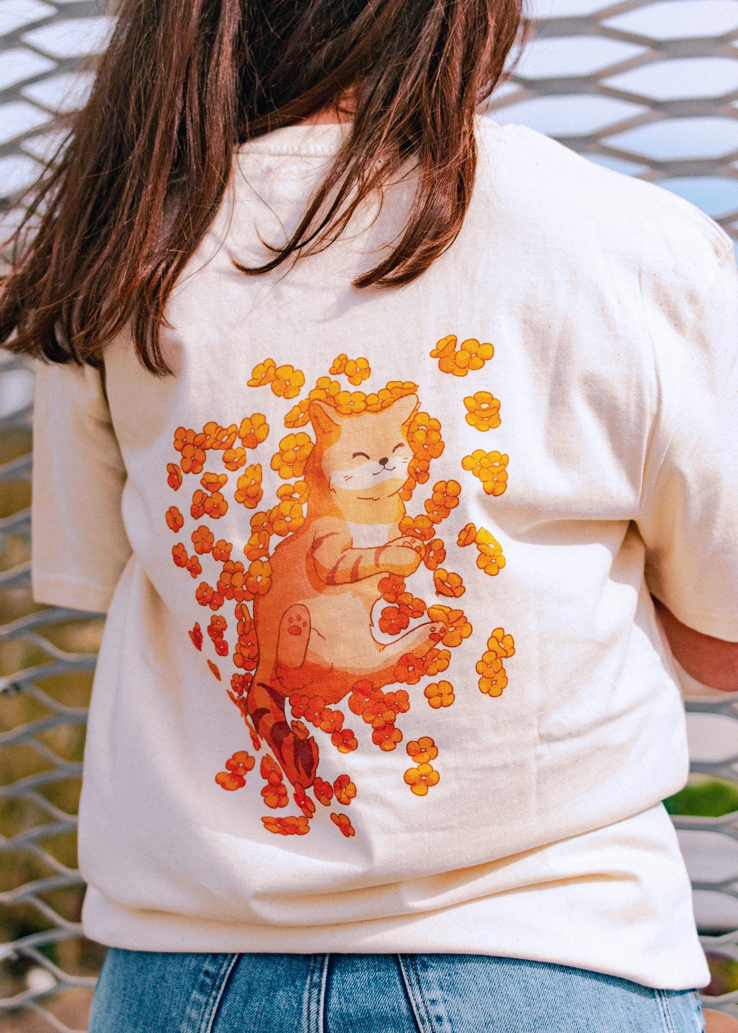 UNISEX t-shirt - Flower cat