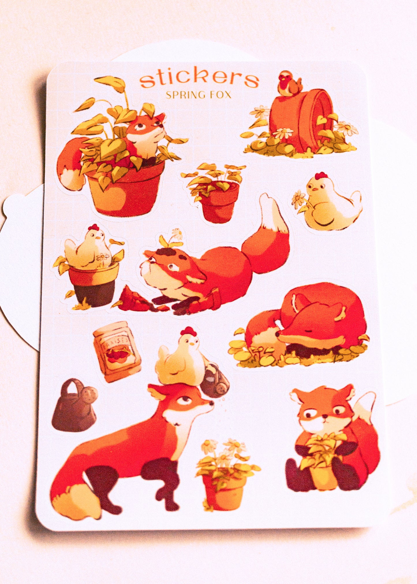 Sticker sheet - Fox in the plants