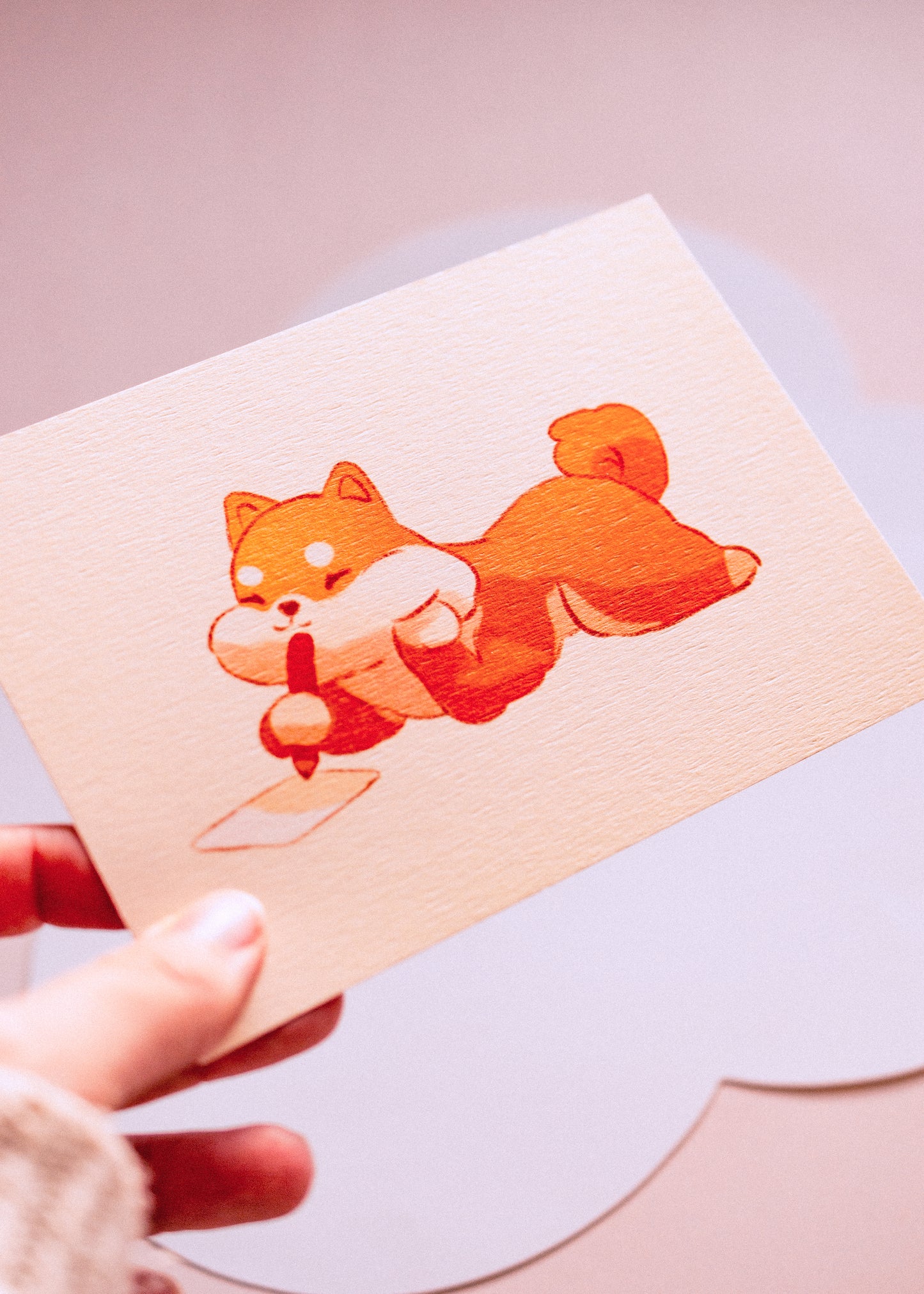 Minis prints - Shiba qui écrit