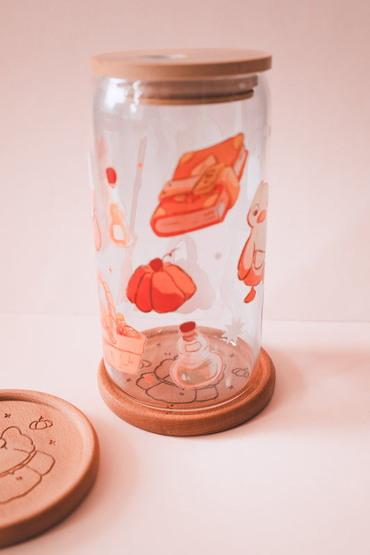 Duo verre & dessous de verre - Pumpkin