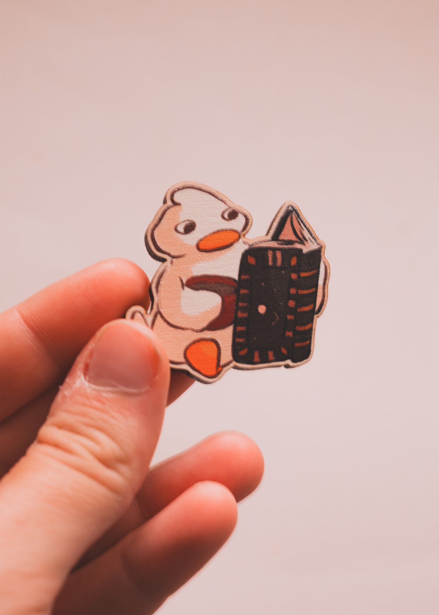 Wooden pins - Bubble tea duck