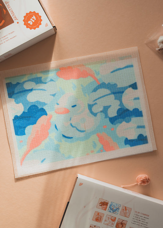 Kit a canevas - Canard feuilles