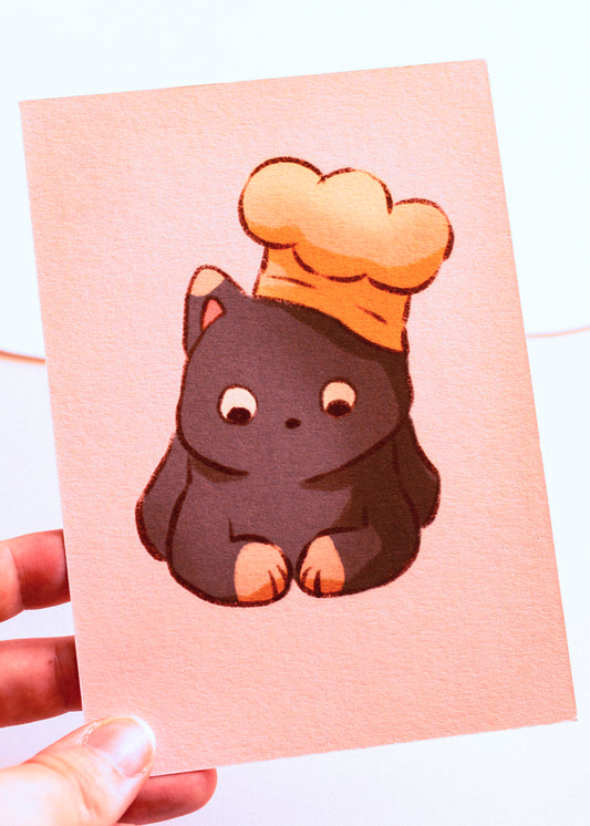Mini prints - Cat cook