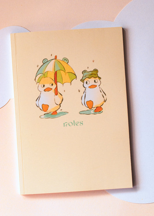 Notebook - duck in the rain
