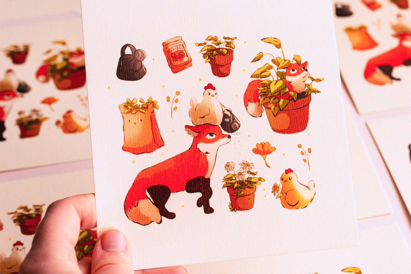 Print - Spring Foxes